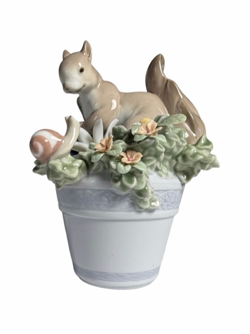 Lladró “You Surprised Me” #01008026 Retired Squirrel Snail Figurine Spain